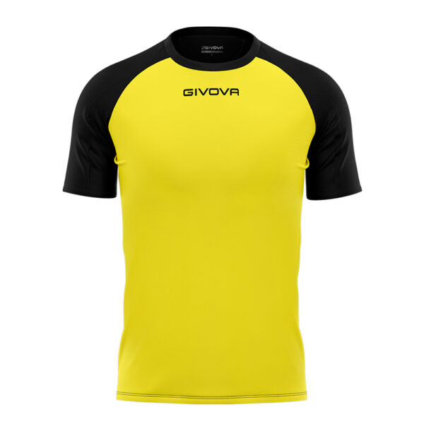 Tricou sport Givova Capo, Galben / Negru - imagine 5