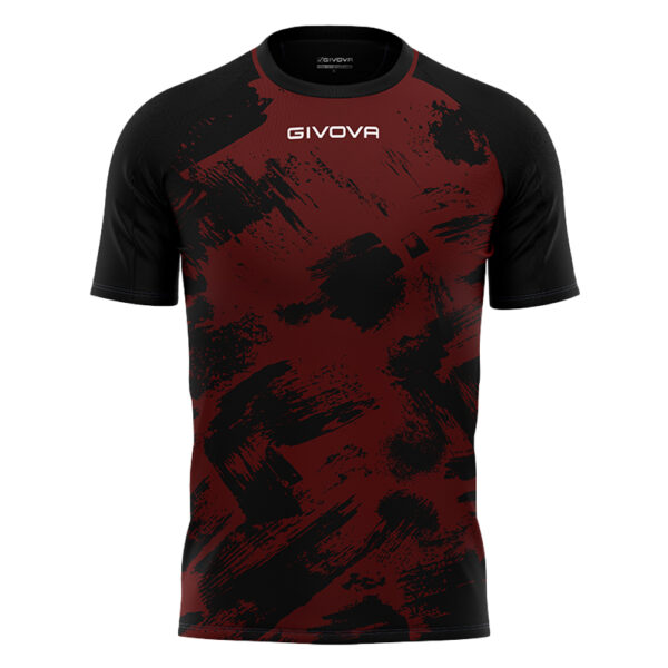 Tricou sport Givova Art, Visiniu / Negru - imagine 6