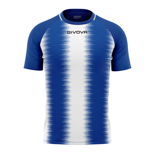 Tricou sport Givova Stripe, Albastru Royal / Alb - imagine 5