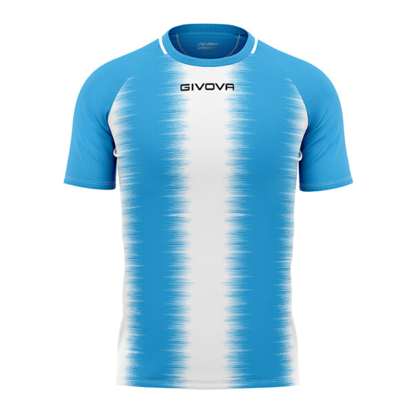 Tricou sport Givova Stripe, Albastru Sky / Alb - imagine 5