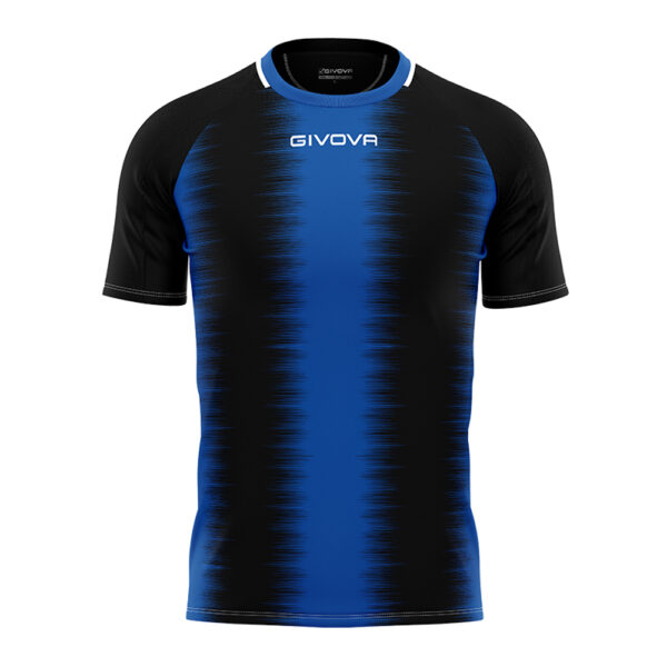 Tricou sport Givova Stripe, Negru / Albastru Royal - imagine 5