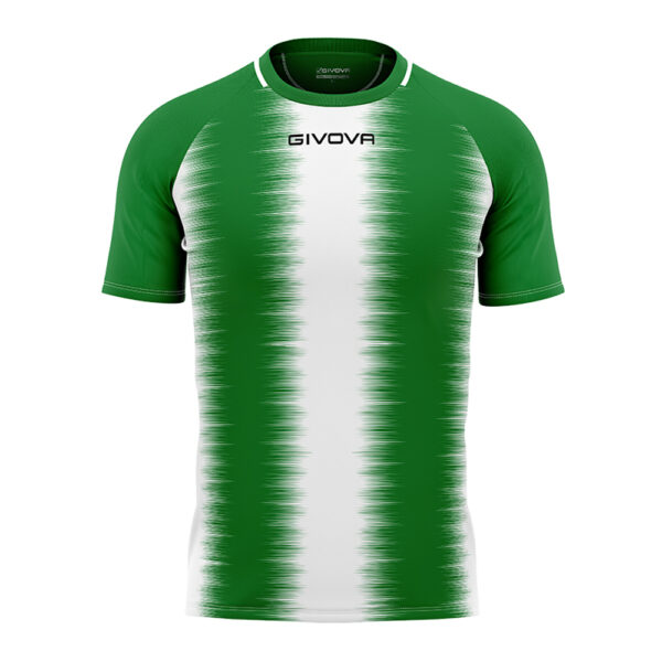 Tricou sport Givova Stripe, Verde / Alb - imagine 5