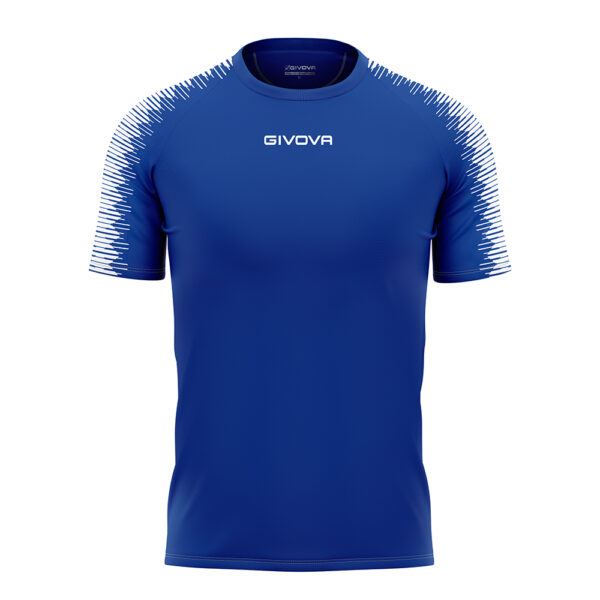 Tricou sport Givova Club, Albastru Royal / Alb - imagine 4