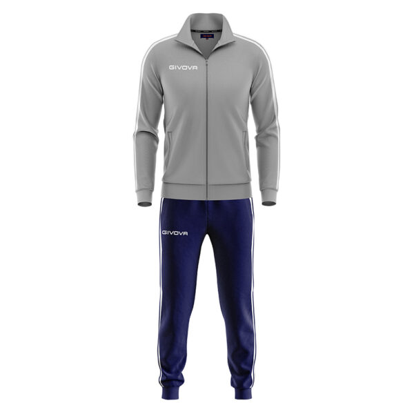 Trening Givova Scuola Terry, Gri deschis / Bleumarin - imagine 5