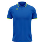Tricou polo Givova Action, Albastru Royal / Galben Fluo - imagine 3