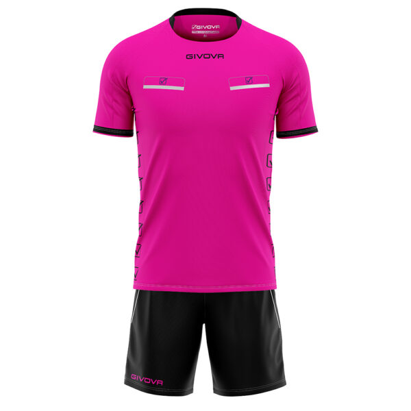 Set echipament arbitru Givova Flag, Fuxia / Negru - imagine 5