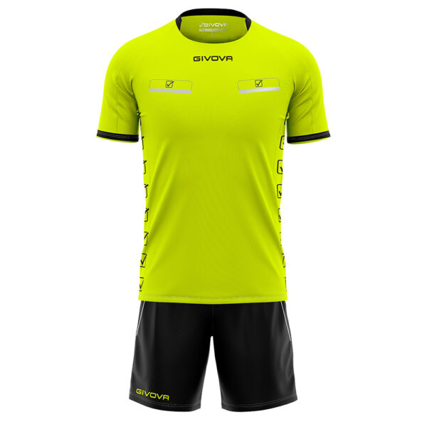 Set echipament arbitru Givova Flag, Galben Fluo / Negru - imagine 5
