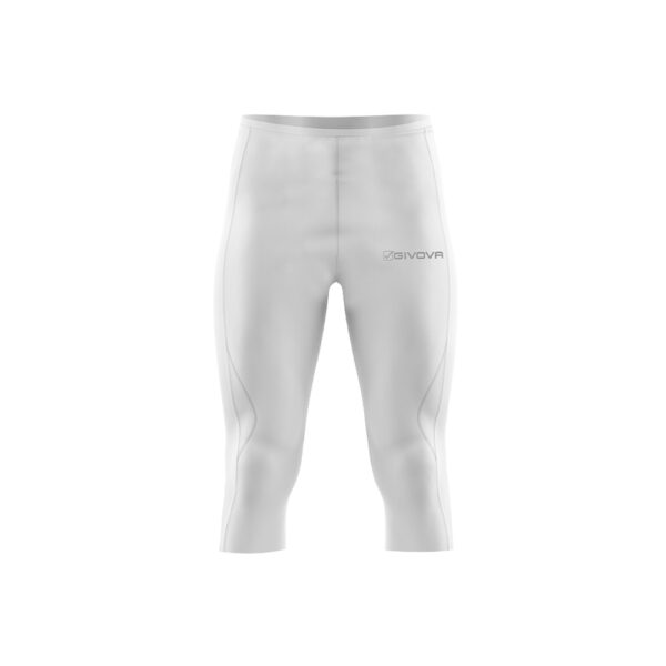 Pantaloni 3/4 Givova Running, Alb - imagine 3