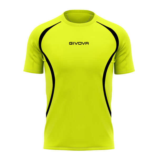 Tricou Givova Running, Galben Fluo / Negru - imagine 5