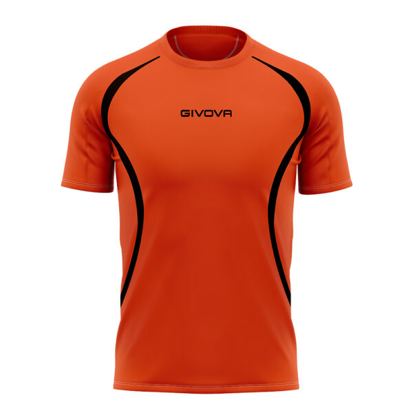Tricou Givova Running, Portocaliu Fluo / Negru - imagine 2
