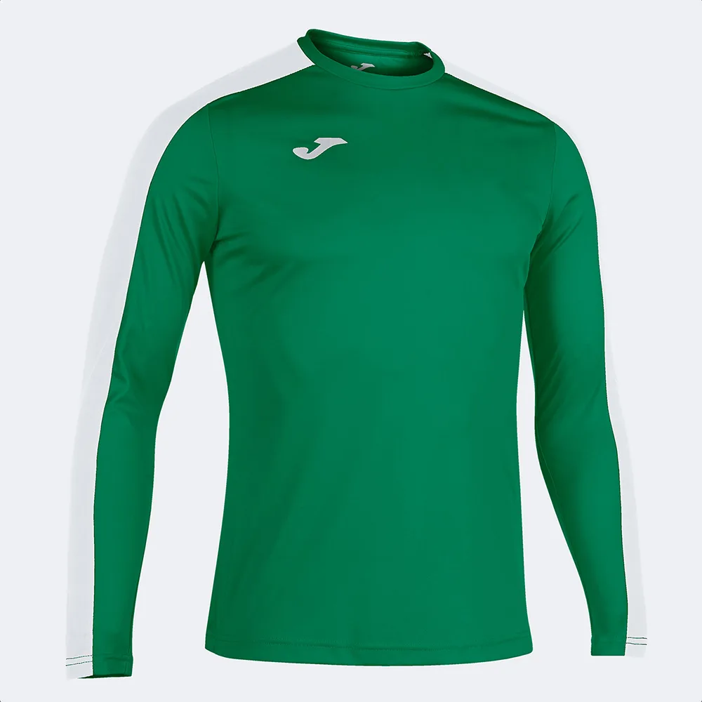 Tricou maneca lunga sport Joma Academy III, Verde / Alb - imagine 1