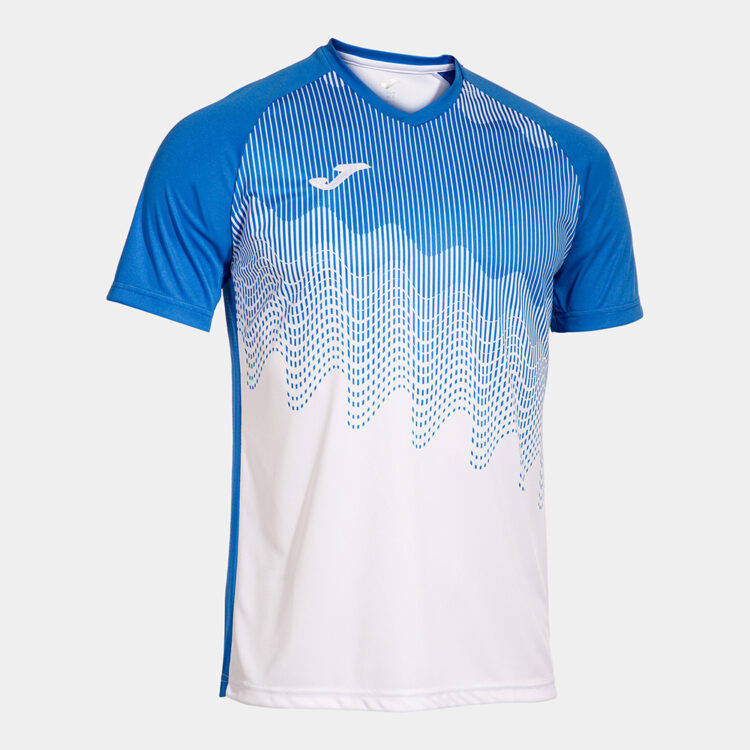 Tricou sport Joma Tiger VI, Alb / Albastru Royal