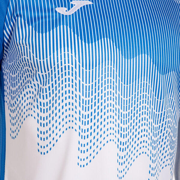 Tricou sport Joma Tiger VI, Alb / Albastru Royal - imagine 5