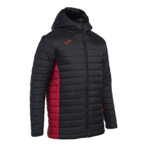 Geacă căptușită pentru bărbați Joma Urban V, Negru / Roșu