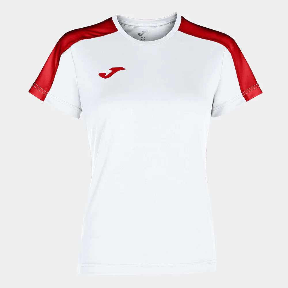 Tricou sport dama Joma Academy III, Alb / Rosu - imagine 1