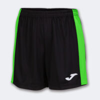 Pantaloni scurti sport dama Joma Maxi, Negru / Verde Fluo