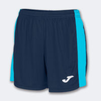 Pantaloni scurti sport dama Joma Maxi, Bleumarin inchis / Turcoaz Fluo