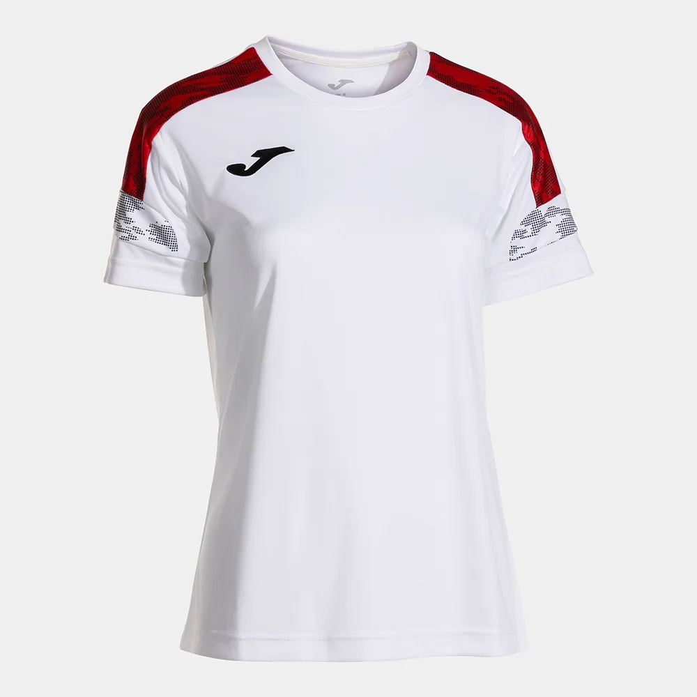 Tricou sport dama Joma Championship VIII, Alb / Rosu - imagine 1