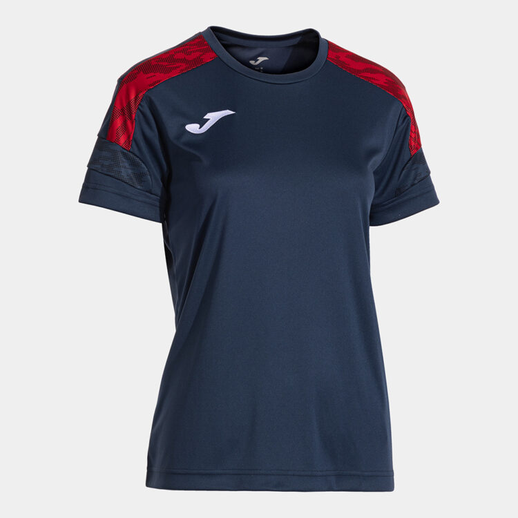 Tricou sport dama Joma Championship VIII, Bleumarin inchis / Rosu