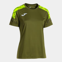 Tricou sport dama Joma Championship VIII, Verde / Galben Fluo