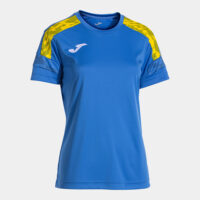 Tricou sport dama Joma Championship VIII, Albastru Royal / Galben