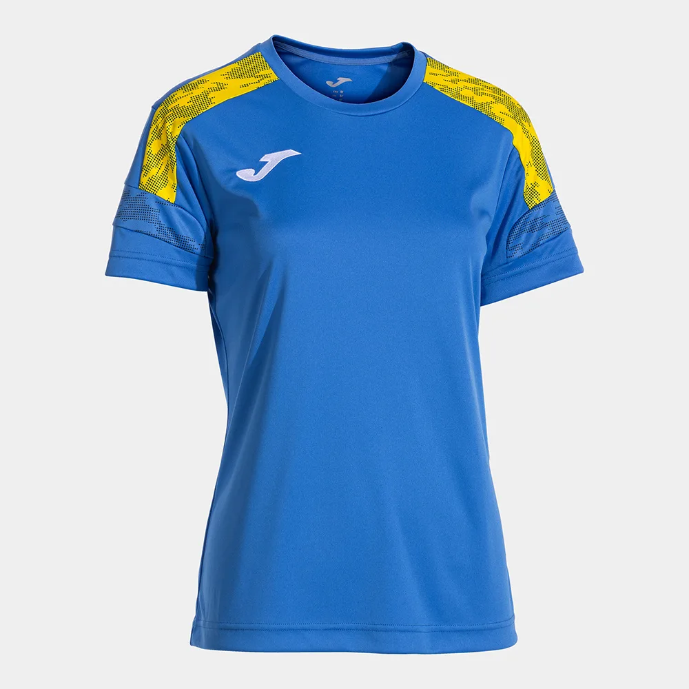 Tricou sport dama Joma Championship VIII, Albastru Royal / Galben - imagine 1