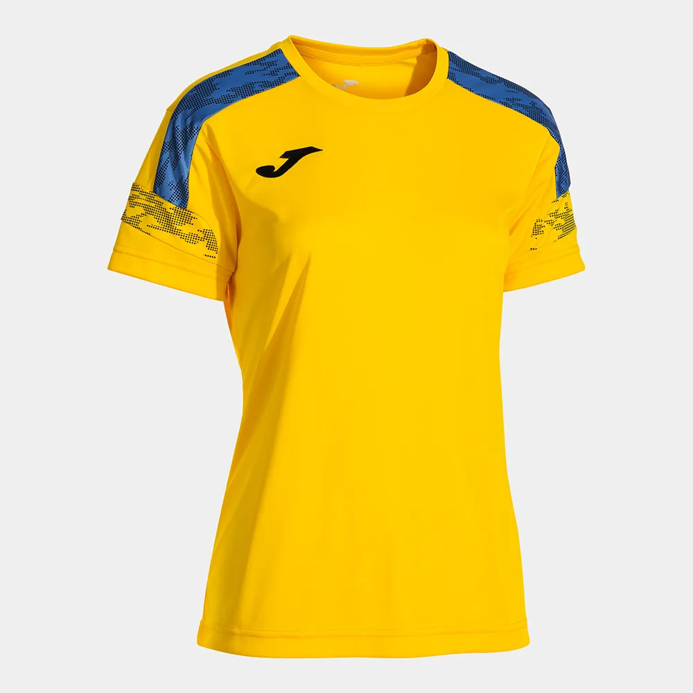 Tricou sport dama Joma Championship VIII, Galben / Albastru Royal - imagine 1