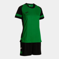 Set echipament sport dama Joma Lider, Verde / Negru