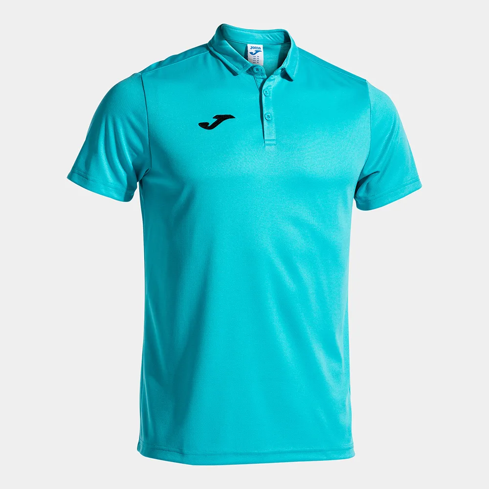 Tricou polo Joma Hobby, Turcoaz Fluo - imagine 1