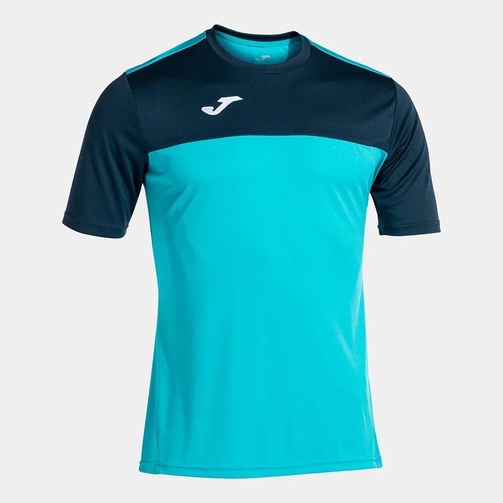 Tricou sport Joma Winner, Turcoaz Fluo / Bleumarin - imagine 1