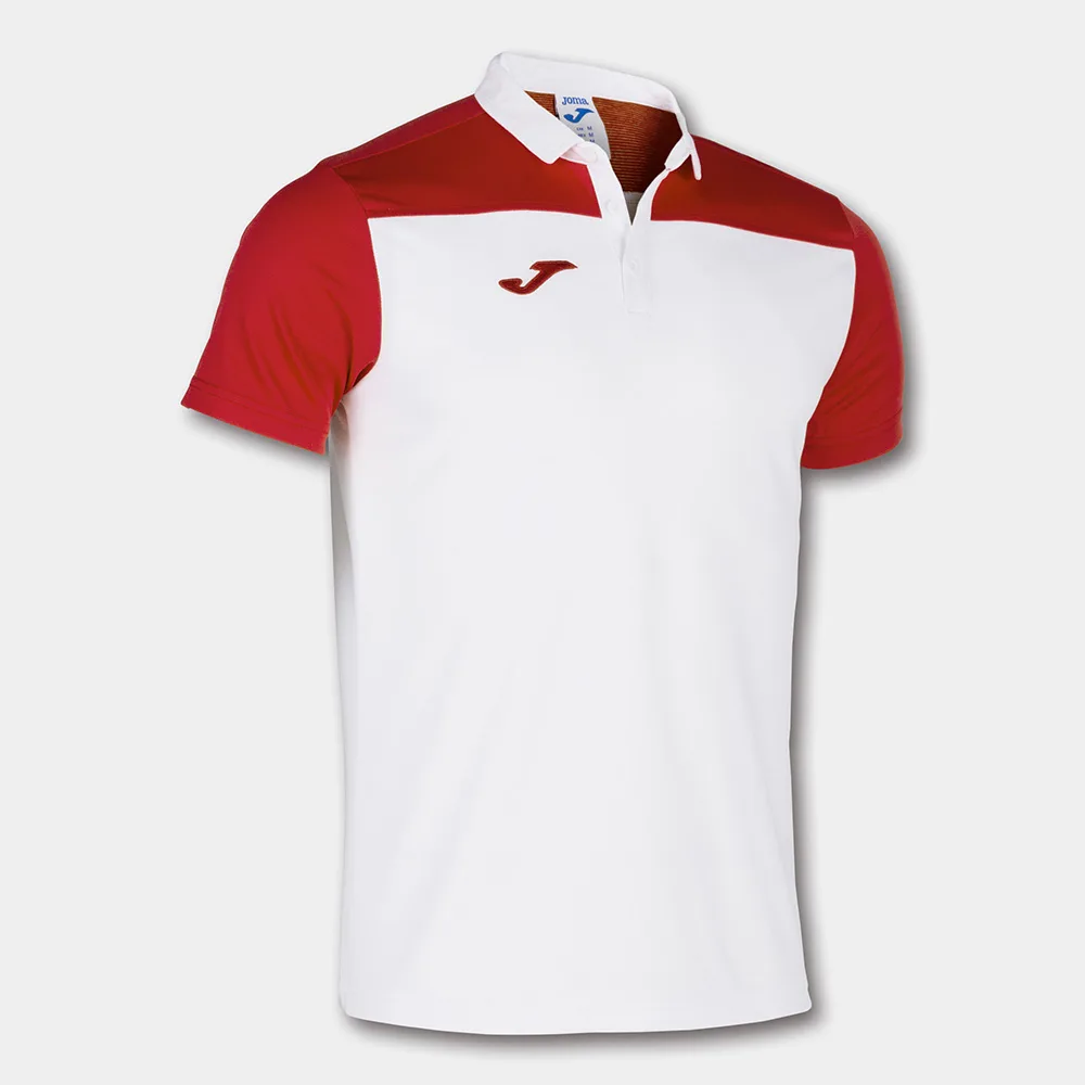 Tricou polo Joma Hobby II, Alb / Rosu - imagine 1