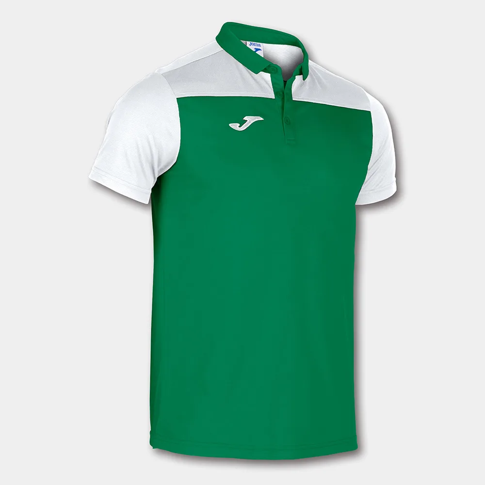 Tricou polo Joma Hobby II, Verde / Alb - imagine 1