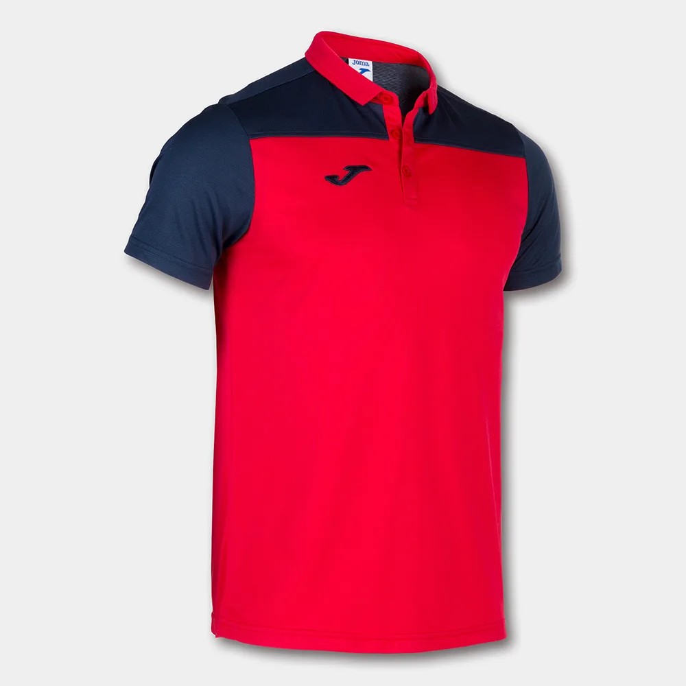 Tricou polo Joma Hobby II, Rosu / Bleumarin - imagine 1
