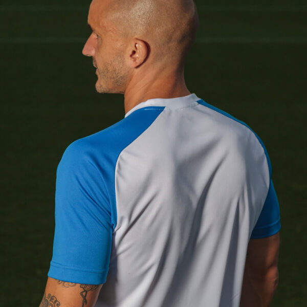 Tricou sport Joma Academy IV, Alb / Albastru Royal - imagine 5