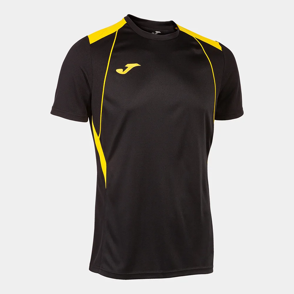 Tricou sport Joma Championship VII, Negru / Galben - imagine 1