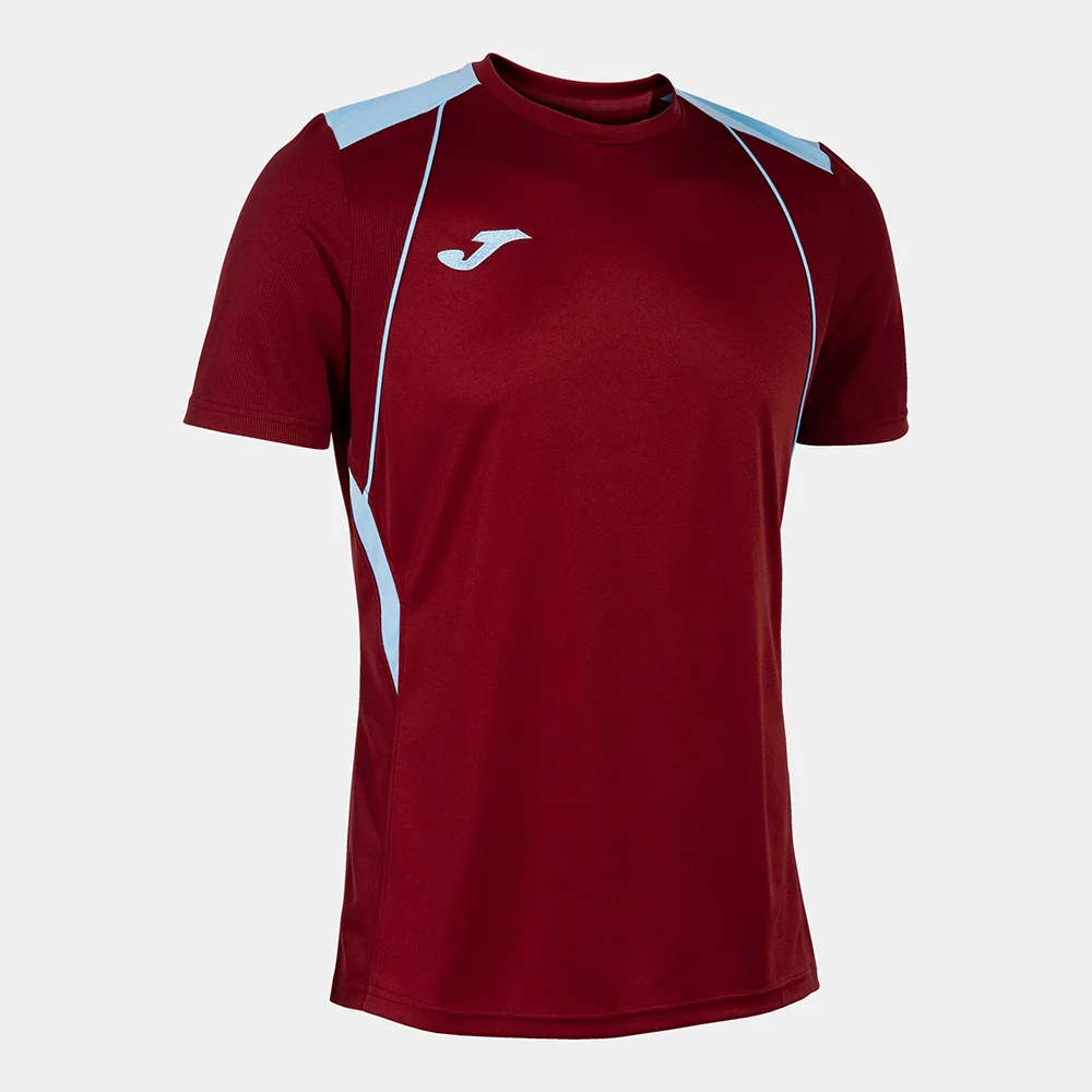 Tricou sport Joma Championship VII, Visiniu / Albastru Sky - imagine 1