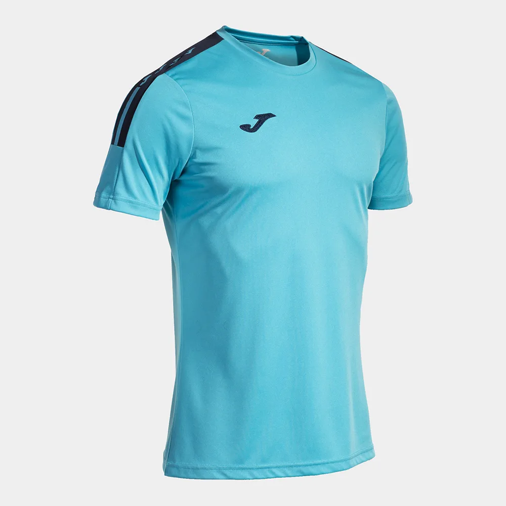 Tricou sport Joma Olimpiada, Turcoaz Fluo / Bleumarin - imagine 1