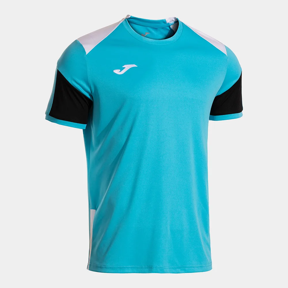 Tricou sport Joma Danubio IV, Turcoaz Fluo / Negru - imagine 1