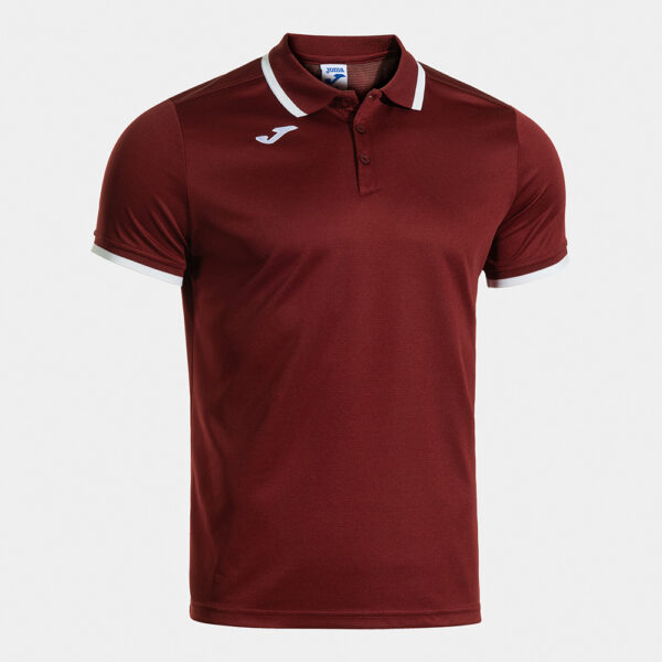 Tricou polo Joma Combi Premium, Visiniu / Alb - imagine 1