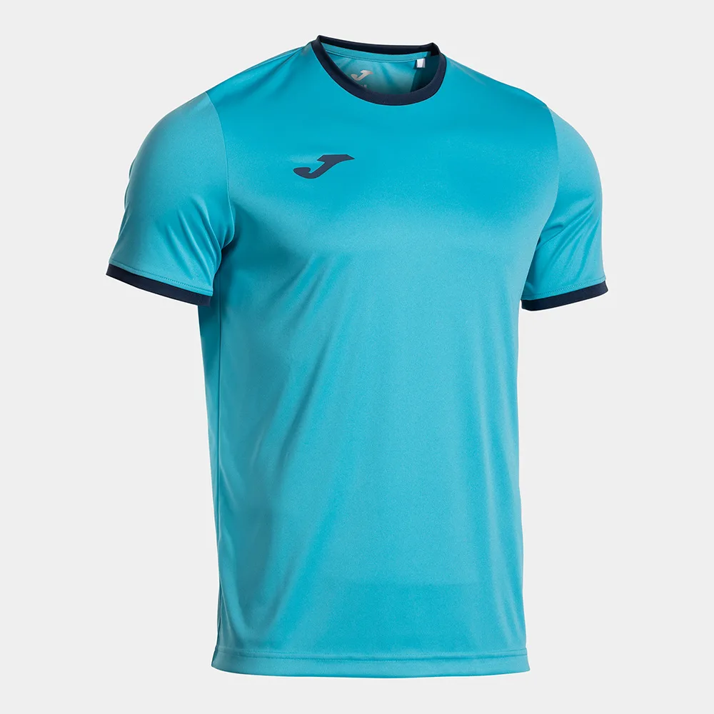 Tricou sport Joma Combi Premium, Turcoaz Fluo / Bleumarin inchis - imagine 1