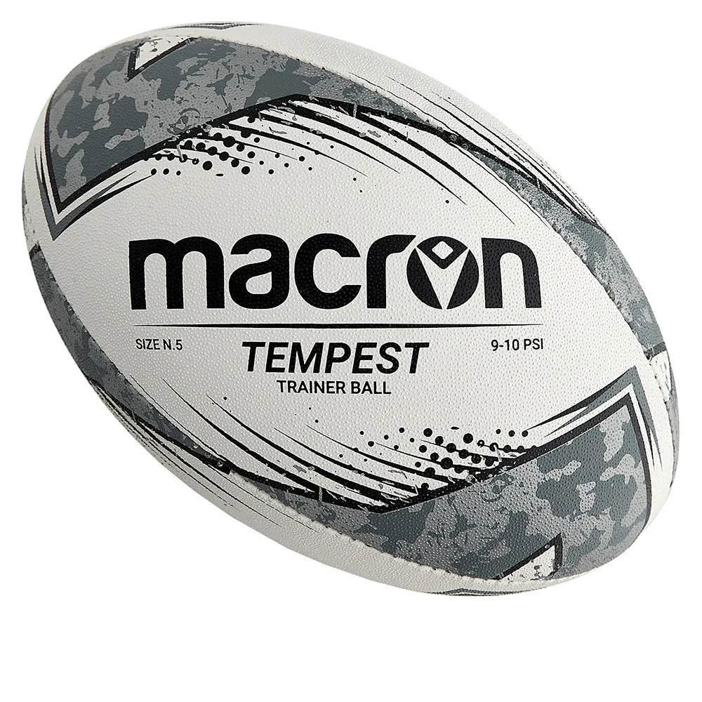 Minge rugby Macron Tempest, Alb / Negru (Nr. 4) - imagine 1
