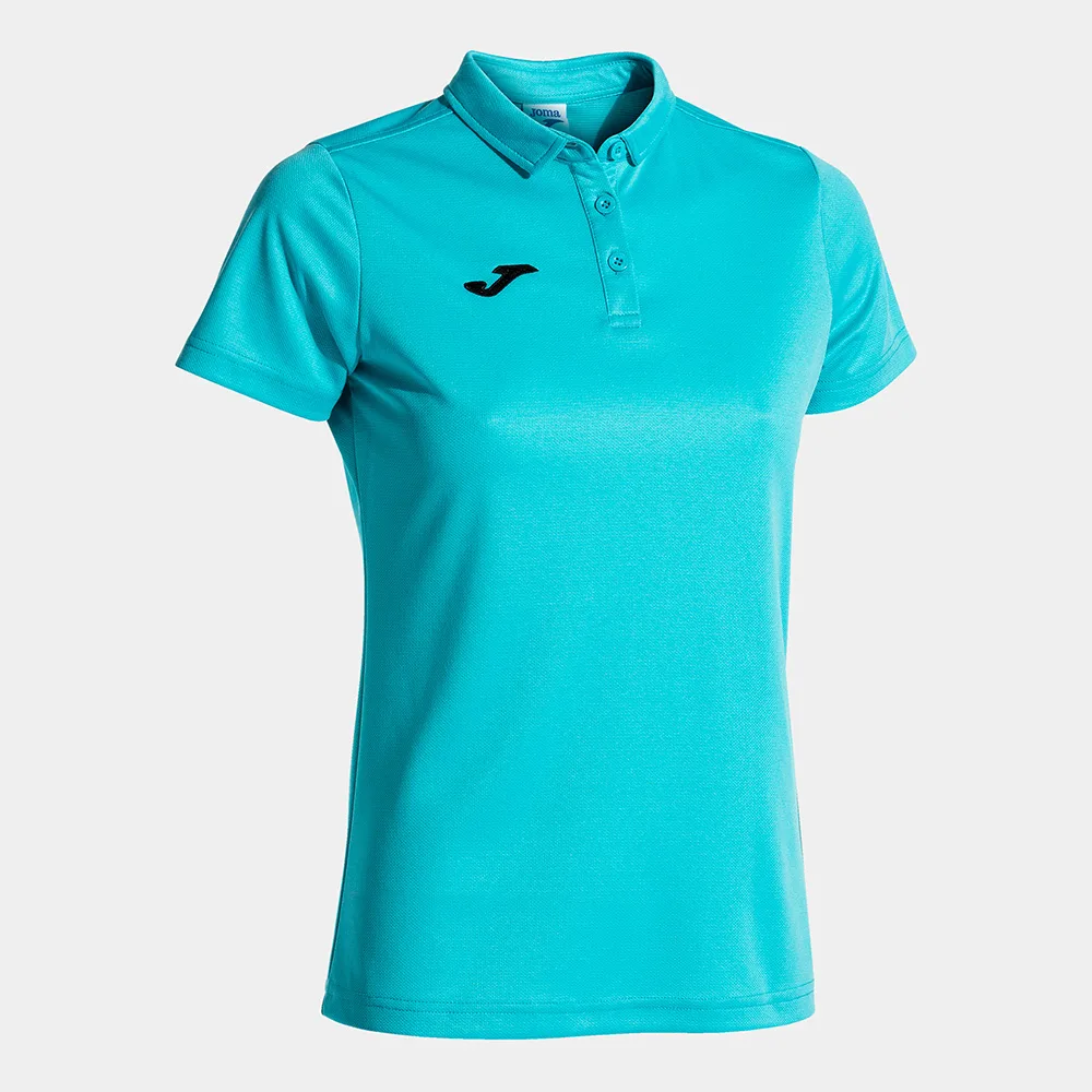 Tricou polo dama Joma Hobby, Turcoaz Fluo - imagine 1