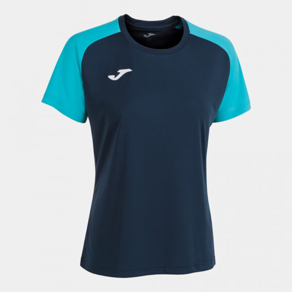 Tricou sport dama Joma Academy IV, Bleumarin / Turcoaz Fluo - imagine 2