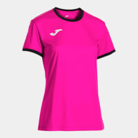 Tricou sport dama Joma Combi Premium, Roz Fluo / Negru