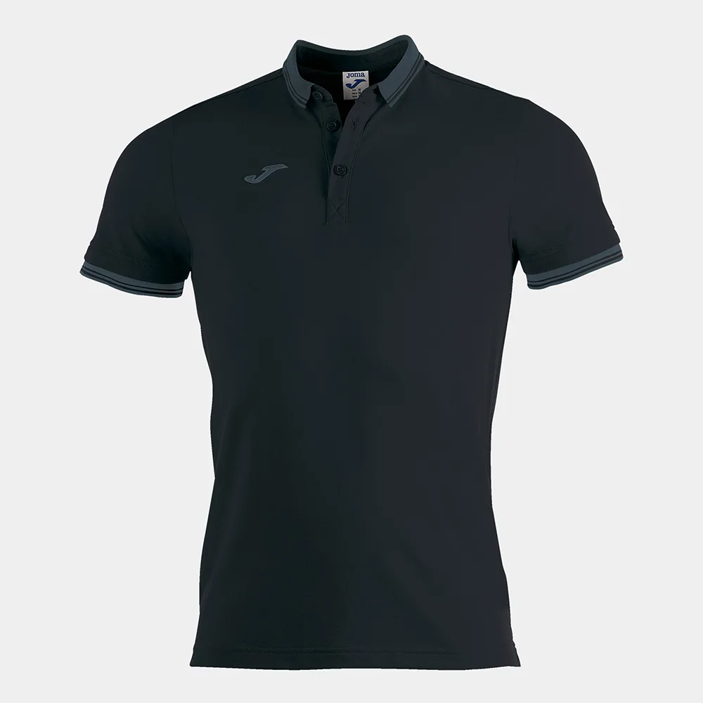 Tricou polo bumbac Joma Bali II, Negru - imagine 1