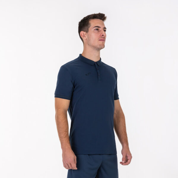 Tricou polo bumbac Joma Bali II, Bleumarin inchis - imagine 3
