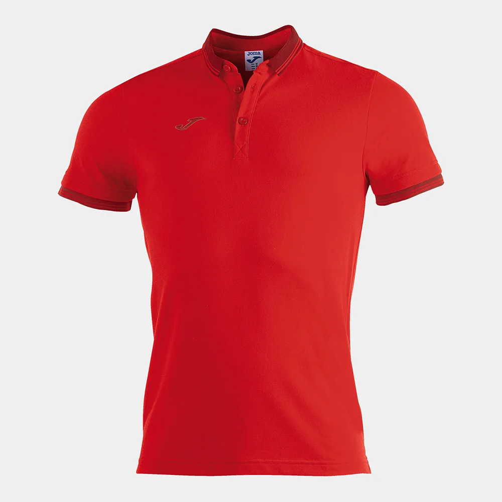 Tricou polo bumbac Joma Bali II, Rosu - imagine 1
