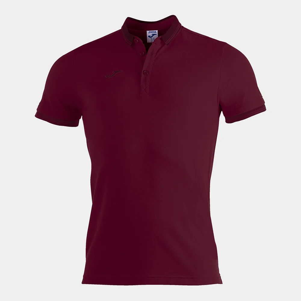 Tricou polo bumbac Joma Bali II, Visiniu - imagine 1