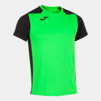 Tricou alergare Joma Record II, Verde Fluo / Negru