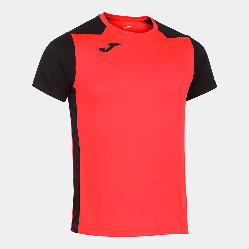 Tricou alergare Joma Record II, Coral Fluo / Negru - imagine 1